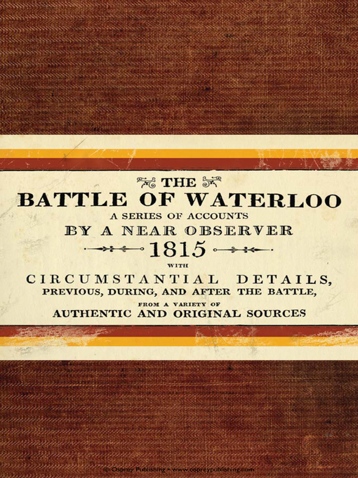 Cover image for The Battle of Waterloo